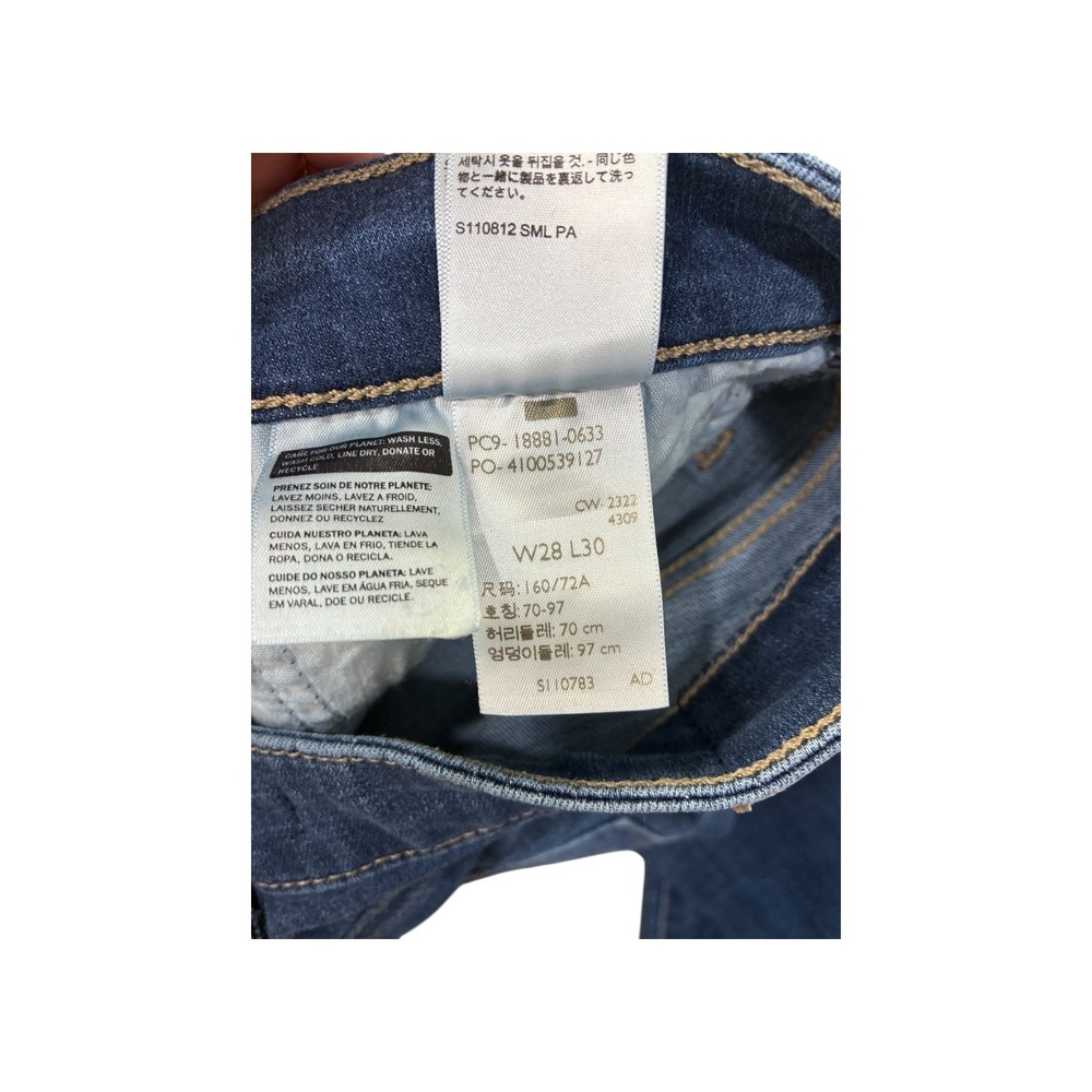 Levi's 711 Skinny Jeans Dark Wash Distressed Size 28x30 - Picture 5 of 10
